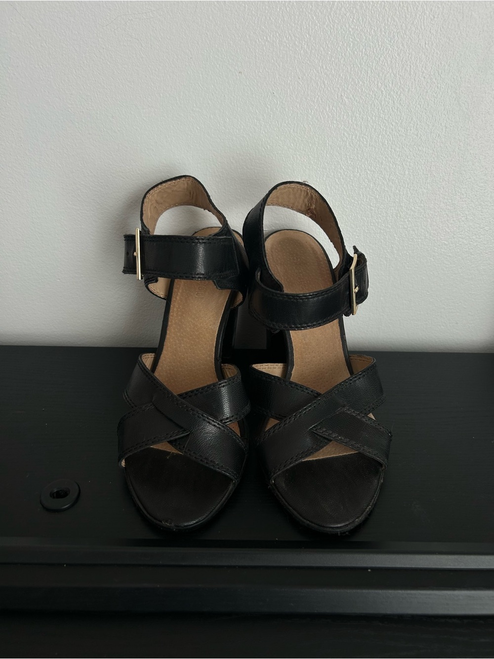 Le Château - Black Block Heel Sandals